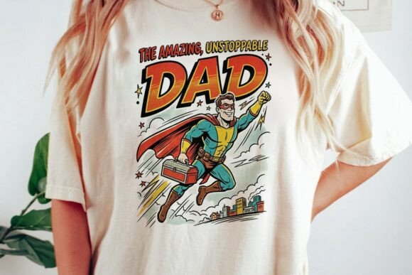 Amazing Dad Superhero Comic Design: A Retro Hero for Your Brand