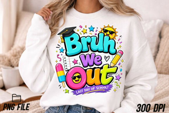 Bruh We out Last Day of School PNG: Summer Fun Design