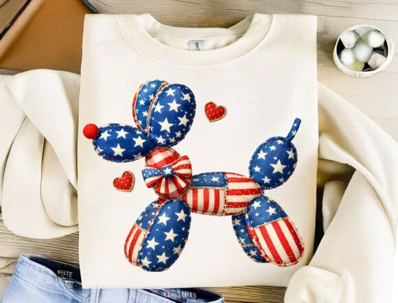 Celebrate with a Patriotic Balloon Dog PNG