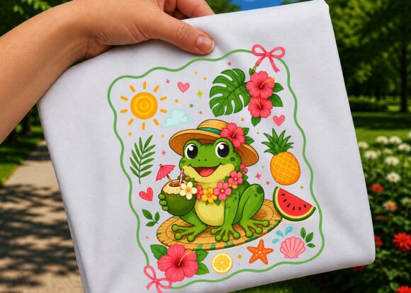 Cute Summer Hawaiian Tropical Frog PNG: Your New Favorite Design Asset