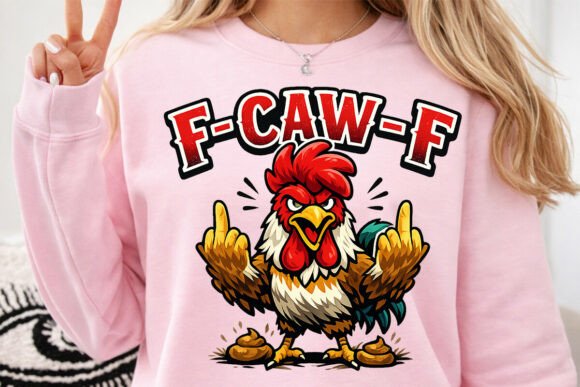 F-Caw-F Funny Chicken Rooster PNG: Your Go-To for Humor and Impact