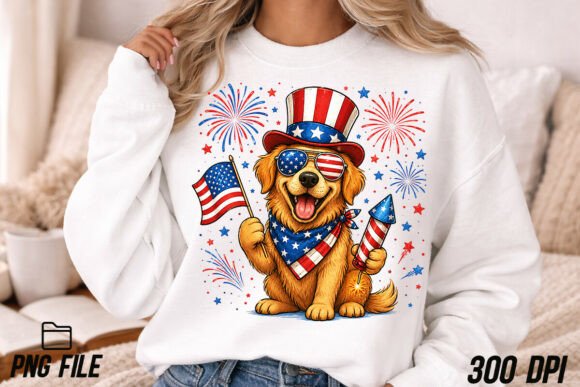 Funny Patriotic Dog PNG USA 4th of July: A Designer's Playful Asset