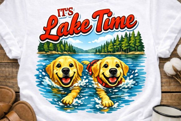 It's Lake Time Labrador Dog PNG: Your Go-To Summer Design