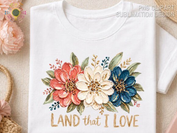 Land That I Love Patriotic Floral PNG: A Designer's Guide