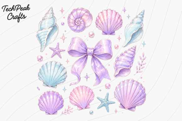 Pastel Seashell Bow Shirt PNG: Your Go-To Coastal Aesthetic Design