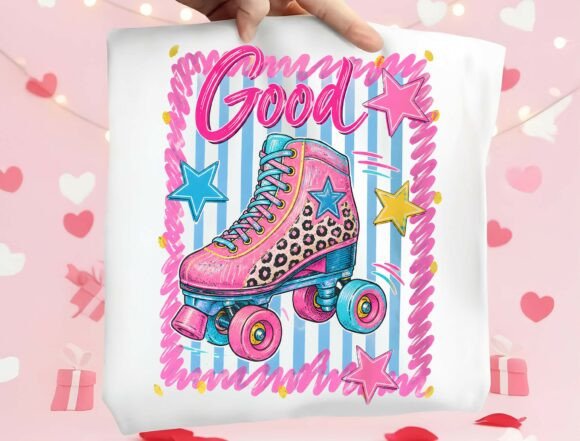 Retro Roller Skate PNG: Unleash Vibrant 80s Nostalgia in Your Designs