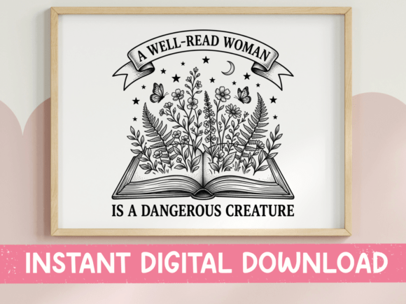 Well Read Woman SVG Open Book PNG: A Creative Asset for Book Lovers